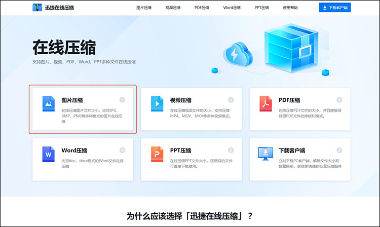 迅捷在线压缩步骤1